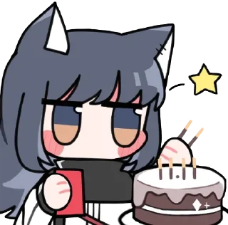 🎂 emoji Lappland & Texas • @tsuuii • @kamisamanojinja Telegram sticker 24 of 88