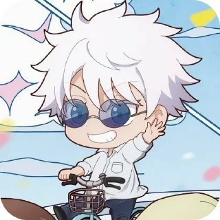 😁 emoji Gojo Satoru @stickmiw Telegram sticker 17 of 30