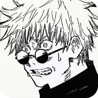 😰 emoji Gojo Satoru @stickmiw Telegram sticker 16 of 30