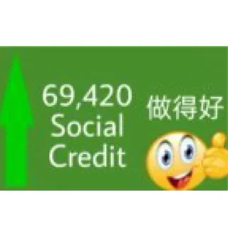 😎 emoji social credit Telegram sticker 5 of 11