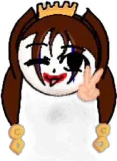 🤡 emoji Мирайка (๑>◡<๑) Telegram sticker 24 of 25