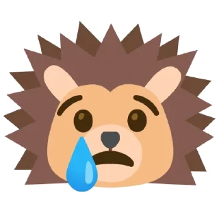 😢 emoji Hedgehog emoji Telegram sticker 16 of 60