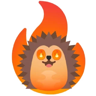 🔥 emoji Hedgehog emoji Telegram sticker 21 of 60