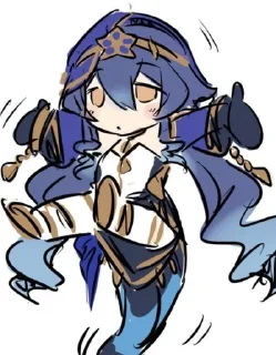 💙 emoji Layla Genshin Impact (⁠*⁠´⁠ω⁠｀⁠*⁠) Telegram sticker 15 of 76