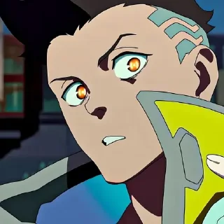 😧 emoji Киберпанк @anime_sticks Telegram sticker 11 of 20