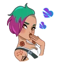 Sticker from Киберпанк (Джуди) @nyasticks