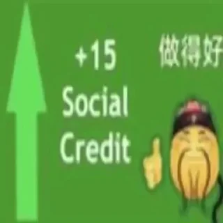 Sticker from social credit