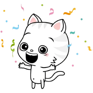 🥳 emoji котики Telegram sticker 9 of 24