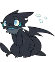 🙁 emoji Black Shark Dragon Gau-Gau (@n_chronos) Telegram sticker 24 of 40