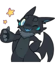 👍 emoji Black Shark Dragon Gau-Gau (@n_chronos) Telegram sticker 22 of 40