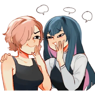 😌 emoji Лучшие подруги @nyasticks Telegram sticker 15 of 26