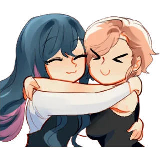 🤗 emoji Лучшие подруги @nyasticks Telegram sticker 24 of 26