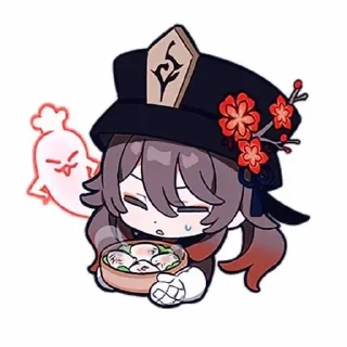 🍜 emoji Ху Тао <3 Telegram sticker 20 of 88