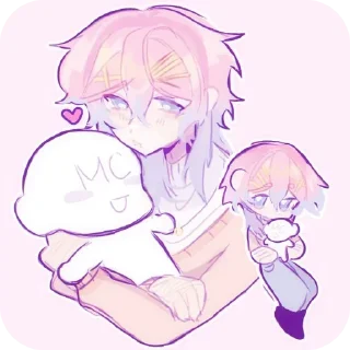 ❤ emoji Ren 14 days with you @yandereyanderelove Telegram sticker 23 of 60