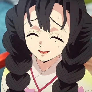 😊 emoji Kanroji Mitsuri @fiveforstickers Telegram sticker 17 of 35