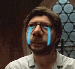 😭 emoji бумажный дом🔪 Telegram sticker 9 of 29