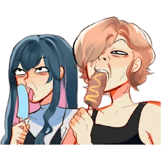 🤪 emoji Лучшие подруги @nyasticks Telegram sticker 23 of 26