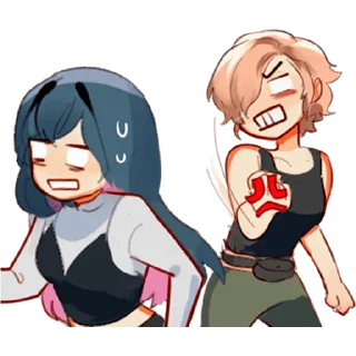 🤬 emoji Лучшие подруги @nyasticks Telegram sticker 22 of 26