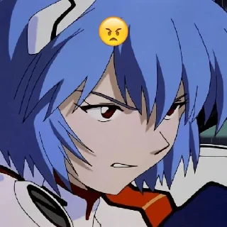 🤬 emoji Ayanami Rei Telegram sticker 13 of 21