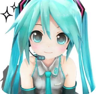 🥬 emoji ⊹.˙:Hatsune Miku Telegram sticker 12 of 40