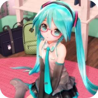 🥬 emoji ⊹.˙:Hatsune Miku Telegram sticker 8 of 40