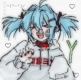 🌟 emoji Hatsune Miku Telegram sticker 4 of 12