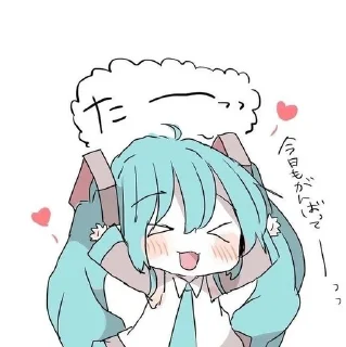 😆 emoji `+ ˖ ִHatsune Miku ° + @Hatsun Telegram sticker 20 of 69