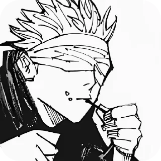 😋 emoji Gojo Satoru @stickmiw Telegram sticker 5 of 30