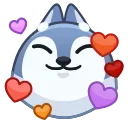 🥰 emoji Awoo Emoji 🐺 @xkysluv Telegram sticker 8 of 40