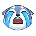 😭 emoji Awoo Emoji 🐺 @xkysluv Telegram sticker 16 of 40