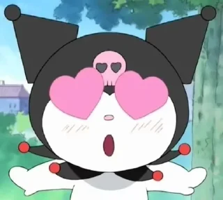 😧 emoji lesya-kuromi Telegram sticker 8 of 44