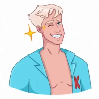 😉 emoji Barbie Telegram sticker 3 of 7