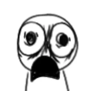 😦 emoji derp face/ уродское выражение Telegram sticker 20 of 26