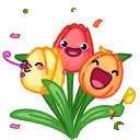 🥳 emoji Live Flowers • @joy_sticker Telegram sticker 6 of 20