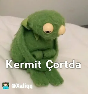 😞 emoji Kermit Mood 💫 | 👨🏻‍💻 @Xaliqq Telegram sticker 11 of 30