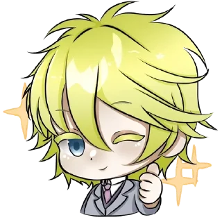 😉 emoji yuukoku no moriarty stickers Telegram sticker 5 of 6