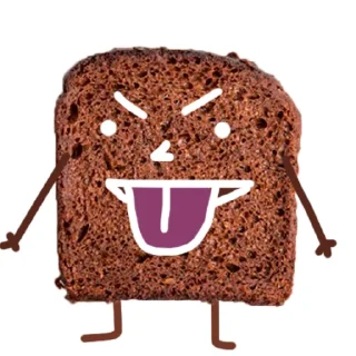 😛 emoji Black Bread Telegram sticker 6 of 46