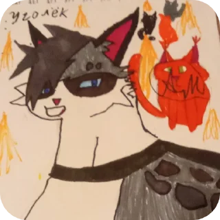 🔳 emoji Коты воители Telegram sticker 9 of 22