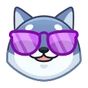 😎 emoji Awoo Emoji 🐺 @xkysluv Telegram sticker 12 of 40