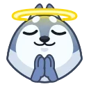 😇 emoji Awoo Emoji 🐺 @xkysluv Telegram sticker 6 of 40