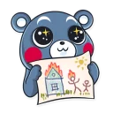 😊 emoji Kumamon Telegram sticker 21 of 30