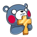 😯 emoji Kumamon Telegram sticker 10 of 30