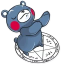 😌 emoji Kumamon Telegram sticker 6 of 30