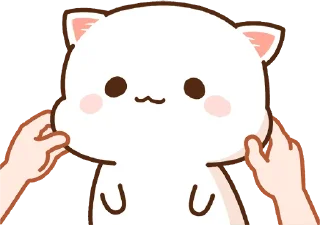 🙂 emoji Mochi Mochi Peach Cat :: @line_stickers Telegram sticker 7 of 48