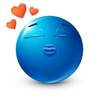 🧡 emoji синие ебальчики Telegram sticker 8 of 27