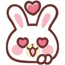 😍 emoji HD lovely bunny  ♡  @ririmoji
  by natsumi (line) Telegram sticker 10 of 40