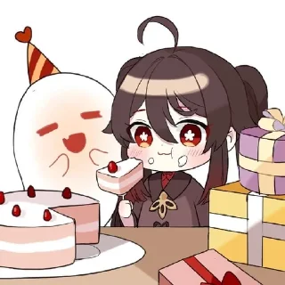 🙃 emoji HuTao Telegram sticker 10 of 28