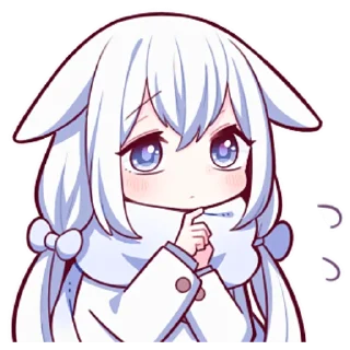😅 emoji Белая зайка @nyasticks Telegram sticker 20 of 41