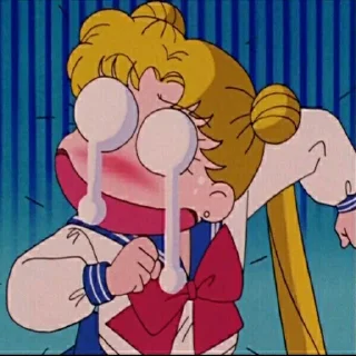😢 emoji Sailor Moon Telegram sticker 7 of 25