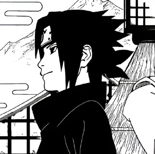 🕳️ emoji Sasuke Uchiha ≈ @wujsed Telegram sticker 9 of 84